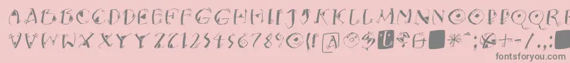 KNeptunsItalic Font – Gray Fonts on Pink Background