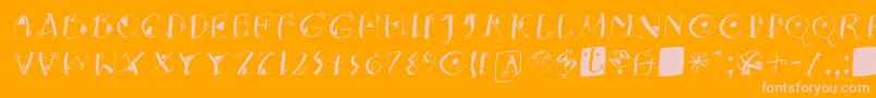 KNeptunsItalic Font – Pink Fonts on Orange Background
