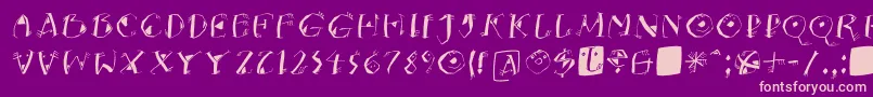 KNeptunsItalic Font – Pink Fonts on Purple Background