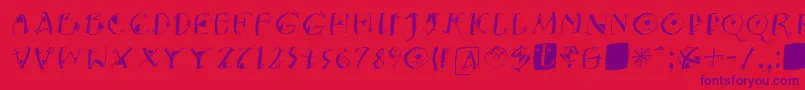 KNeptunsItalic Font – Purple Fonts on Red Background