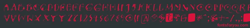 KNeptunsItalic Font – Red Fonts on Black Background