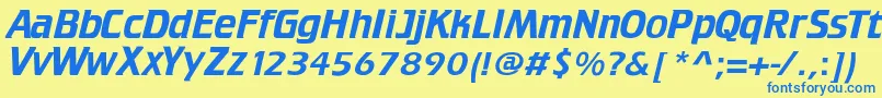 Crillee Font – Blue Fonts on Yellow Background