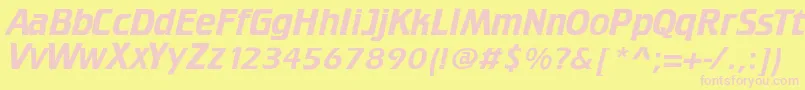 Crillee Font – Pink Fonts on Yellow Background