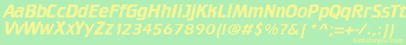 Crillee Font – Yellow Fonts on Green Background