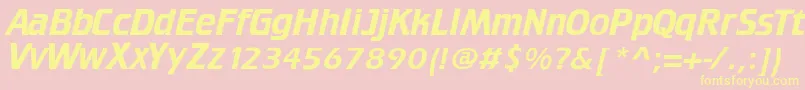 Шрифт Crillee – жёлтые шрифты на розовом фоне