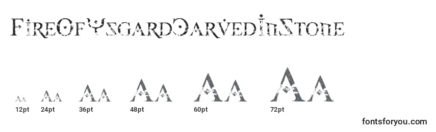FireOfYsgardCarvedInStone Font Sizes