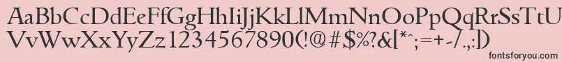 GouditaSerialRegularDb Font – Black Fonts on Pink Background