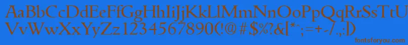 Шрифт GouditaSerialRegularDb – коричневые шрифты на синем фоне