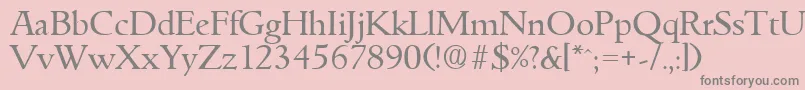 GouditaSerialRegularDb Font – Gray Fonts on Pink Background