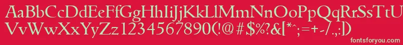 GouditaSerialRegularDb Font – Green Fonts on Red Background