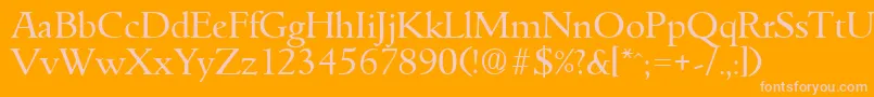 GouditaSerialRegularDb Font – Pink Fonts on Orange Background