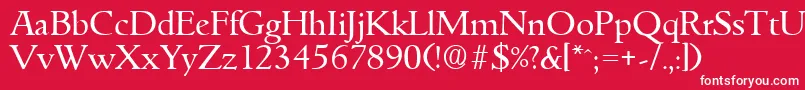 GouditaSerialRegularDb Font – White Fonts on Red Background