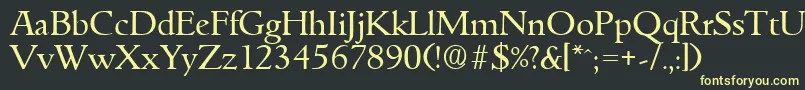 GouditaSerialRegularDb Font – Yellow Fonts on Black Background