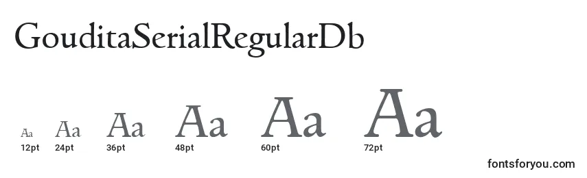 Größen der Schriftart GouditaSerialRegularDb
