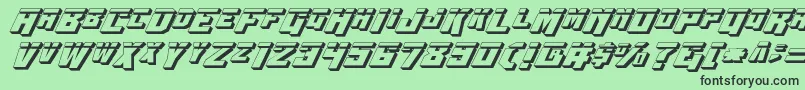 Wbv53Dlaser Font – Black Fonts on Green Background