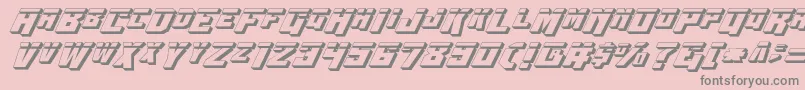 Wbv53Dlaser Font – Gray Fonts on Pink Background