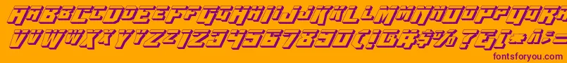 Wbv53Dlaser Font – Purple Fonts on Orange Background