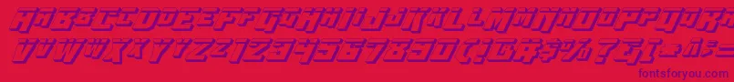 Wbv53Dlaser-Schriftart – Violette Schriften auf rotem Hintergrund