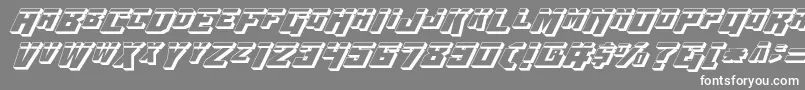 フォントWbv53Dlaser – 灰色の背景に白い文字