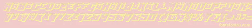 Wbv53Dlaser Font – Yellow Fonts on Pink Background