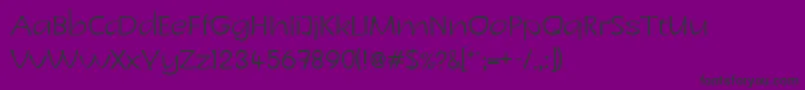 LinotypeCharonLight Font – Black Fonts on Purple Background