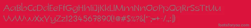 LinotypeCharonLight-Schriftart – Graue Schriften auf rotem Hintergrund