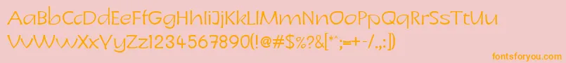 LinotypeCharonLight Font – Orange Fonts on Pink Background