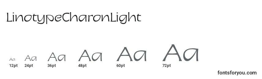 Размеры шрифта LinotypeCharonLight