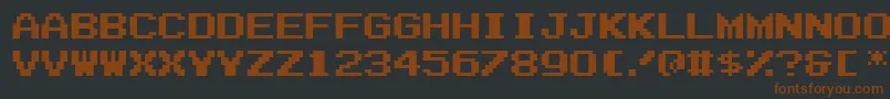 Zig-Schriftart – Braune Schriften auf schwarzem Hintergrund