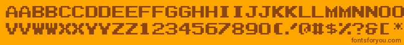 Police Zig – polices brunes sur fond orange