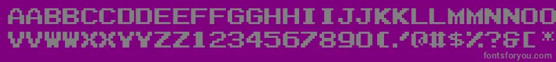 フォントZig – 紫の背景に灰色の文字