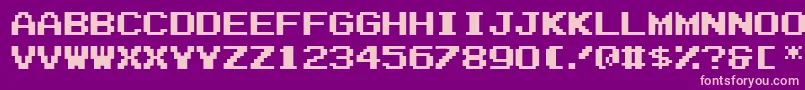 Zig Font – Pink Fonts on Purple Background