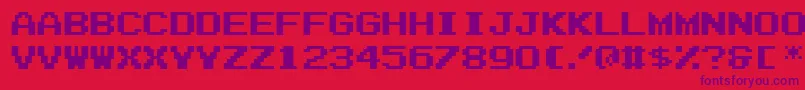 Zig Font – Purple Fonts on Red Background