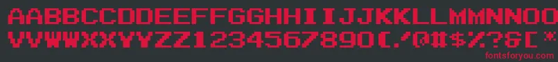 Zig Font – Red Fonts on Black Background