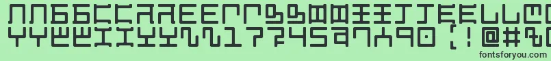 MagzeticianRegular Font – Black Fonts on Green Background