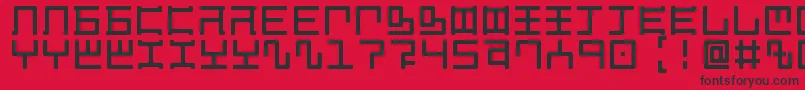 MagzeticianRegular Font – Black Fonts on Red Background