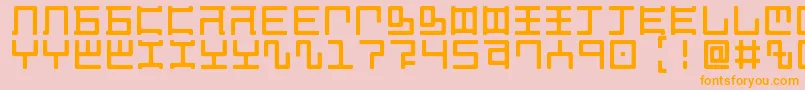 MagzeticianRegular Font – Orange Fonts on Pink Background