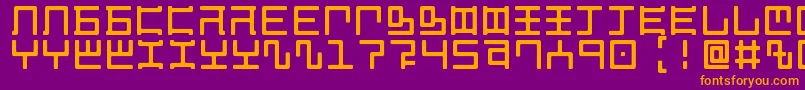 MagzeticianRegular Font – Orange Fonts on Purple Background
