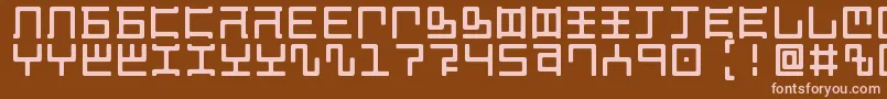 MagzeticianRegular Font – Pink Fonts on Brown Background