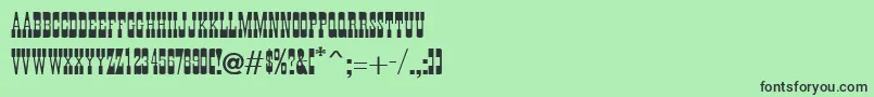 WantedPosterCaps Font – Black Fonts on Green Background
