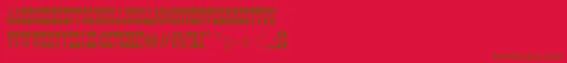 WantedPosterCaps Font – Brown Fonts on Red Background
