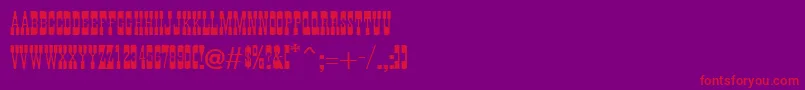 WantedPosterCaps Font – Red Fonts on Purple Background