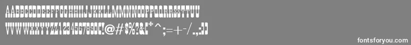 WantedPosterCaps Font – White Fonts on Gray Background