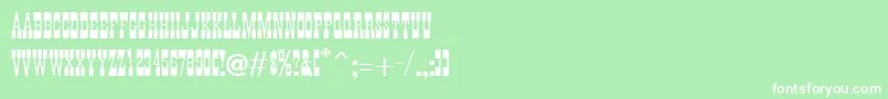 WantedPosterCaps Font – White Fonts on Green Background