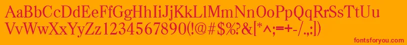 CasadRegular Font – Red Fonts on Orange Background