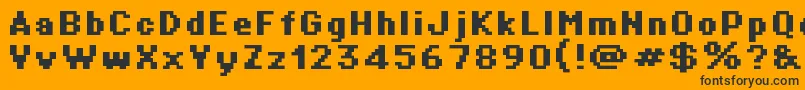 Czcionka St01b – czarne czcionki na pomarańczowym tle