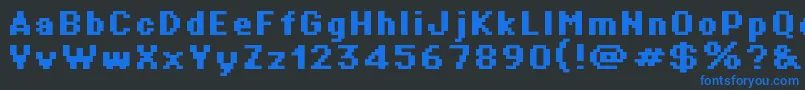 St01b Font – Blue Fonts on Black Background