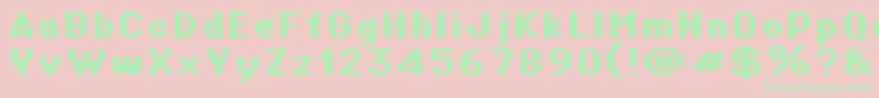 St01b Font – Green Fonts on Pink Background