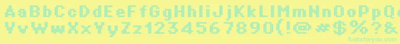 Więcej informacji o czcionce St01b Czcionka St01b – zielone czcionki na żółtym tle