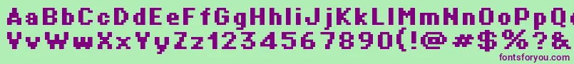St01b Font – Purple Fonts on Green Background